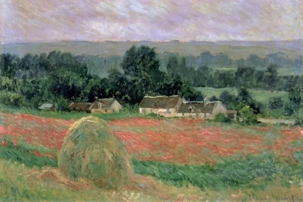 Villages & Towns: Haystack at Giverny, 1886  by Claude Monet