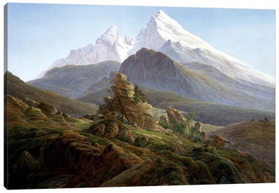 The Watzmann Canvas Art Print - Caspar David Friedrich