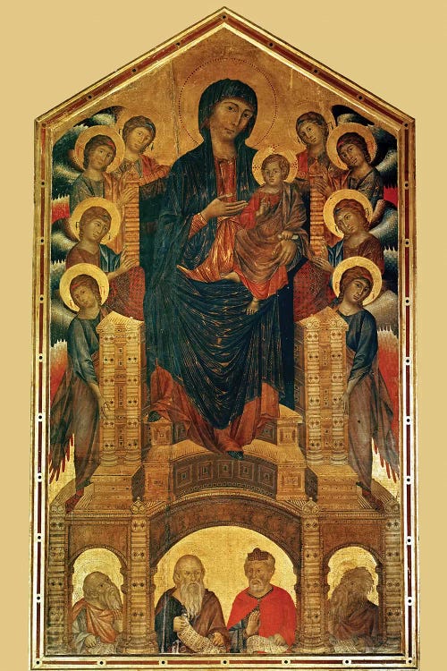 Virgin And Child Enthroned, And Prophets (Santa Trinita Maestà), c.1280-85