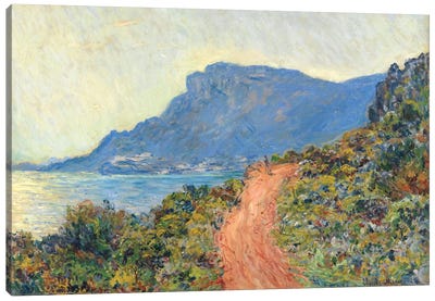 La Corniche Near Monaco, 1884 Canvas Art Print - All Things Monet