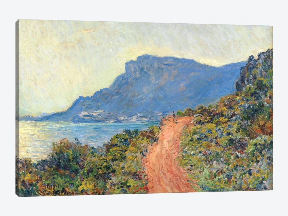 La Corniche Near Monaco, 1884 by Claude Monet 1-piece Canvas Wall Art