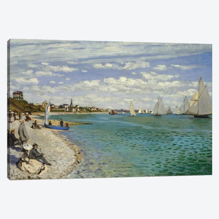 Regatta At Sainte-Adresse, 1867 Canvas Print #BMN6999} by Claude Monet Canvas Print