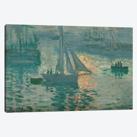 Sunrise (Marine), 1873 Canvas Print #BMN7001} by Claude Monet Canvas Wall Art