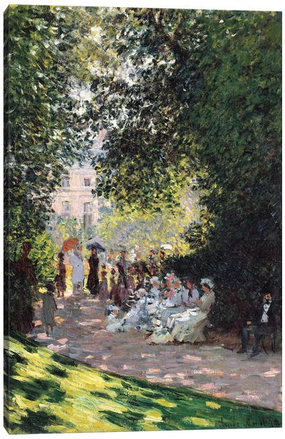 The Parc Monceau, 1878 Canvas Art Print - All Things Monet