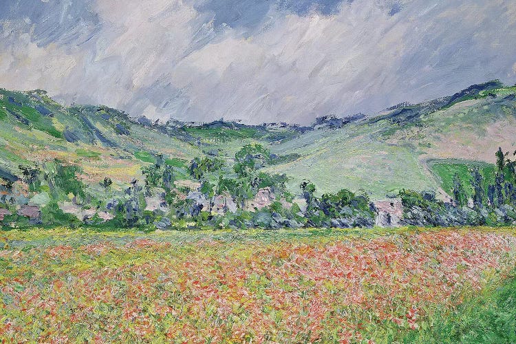 The Poppy Field Near Giverny, 1885 by Claude Monet wall art