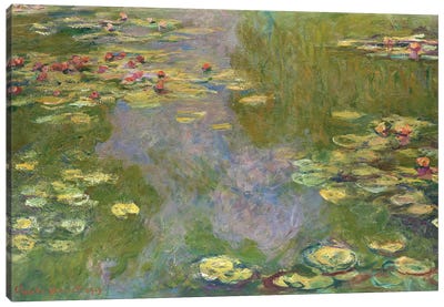 Water Lilies, 1919 Canvas Art Print - Claude Monet