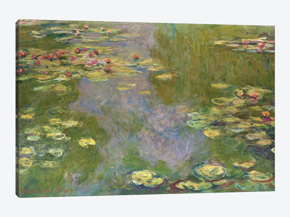 Water Lilies, 1919 by Claude Monet 1-piece Canvas Wall Art