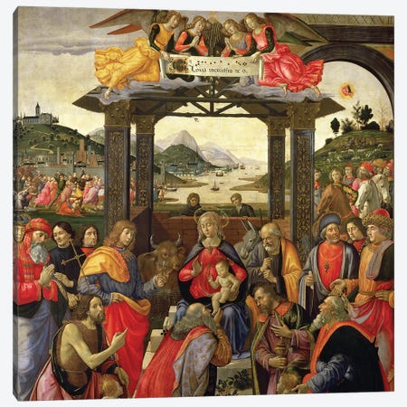 The Adoration Of The Magi, 1488 Canvas Print #BMN7008} by Domenico Ghirlandaio Canvas Art