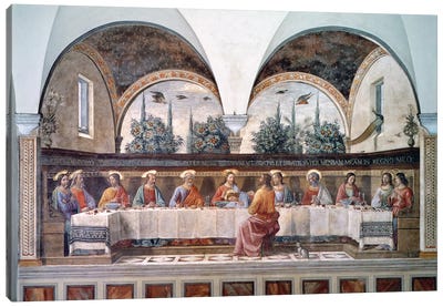 The Last Supper Canvas Art Print - Domenico Ghirlandaio
