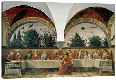 The Last Supper, 1480 Canvas Art Print - Domenico Ghirlandaio