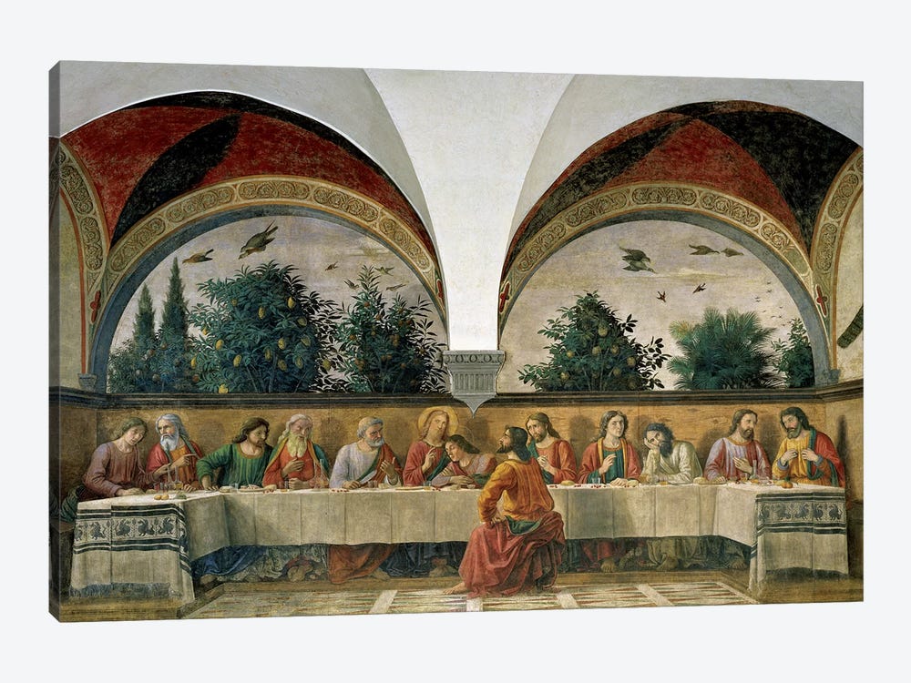The Last Supper, 1480 by Domenico Ghirlandaio 1-piece Canvas Art