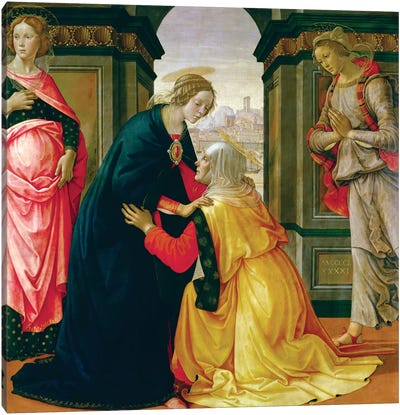 The Visitation, 1491 Canvas Art Print - Interiors