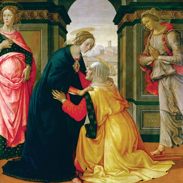 Interiors: The Visitation, 1491 by Domenico Ghirlandaio