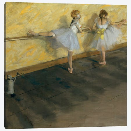 Dancers Practising At The Barre, 1877 Canvas Print #BMN7012} by Edgar Degas Canvas Art Print