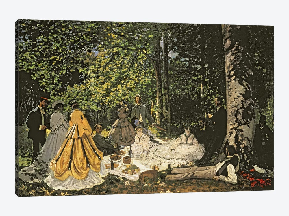 Le Dejeuner sur l'Herbe, 1865-1866  1-piece Canvas Print