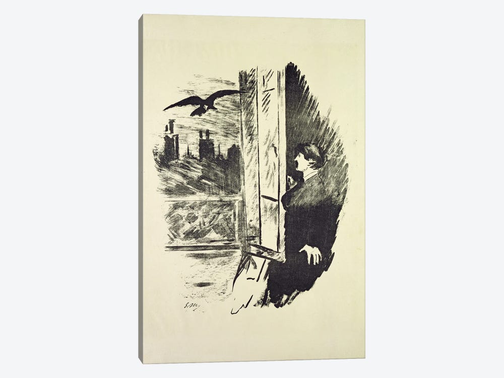 Illustration I For "The Raven" By Edgar Allan Poe, 1875 1-piece Canvas Art