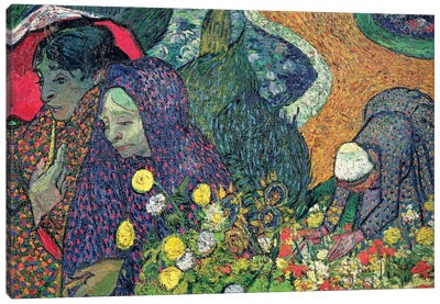 Ladies Of Arles (Memories Of The Garden At Etten), 1888 Canvas Art Print - Vincent van Gogh