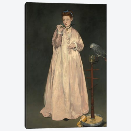 Young Lady In 1866 Canvas Print #BMN7034} by Edouard Manet Canvas Art