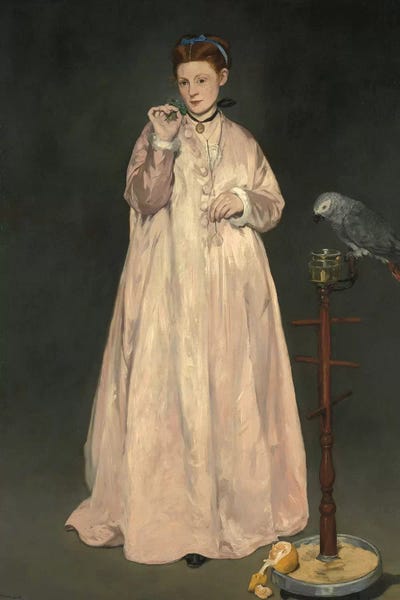 Parrots: Young Lady In 1866 by Edouard Manet