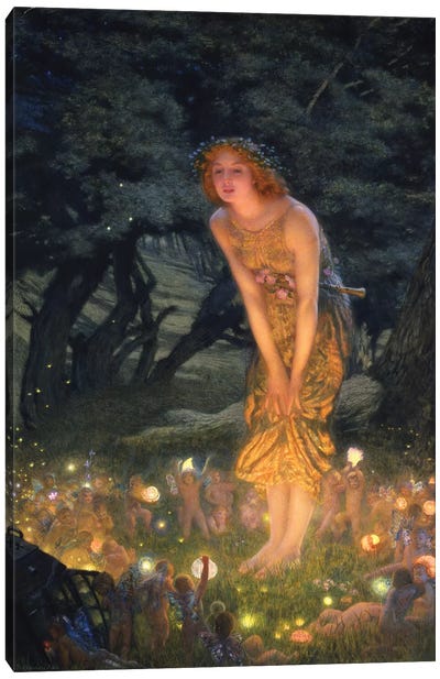 Midsummer's Eve Canvas Art Print - Pre-Raphaelite Art