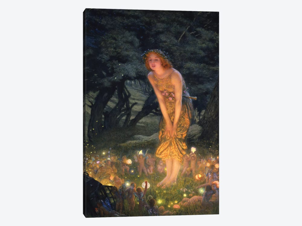 Midsummer's Eve by Edward Robert Hughes 1-piece Canvas Art Print