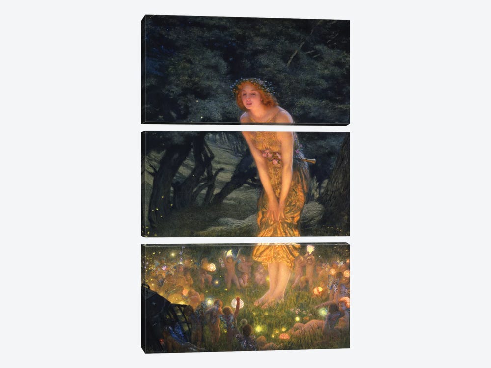 Midsummer's Eve by Edward Robert Hughes 3-piece Canvas Art Print