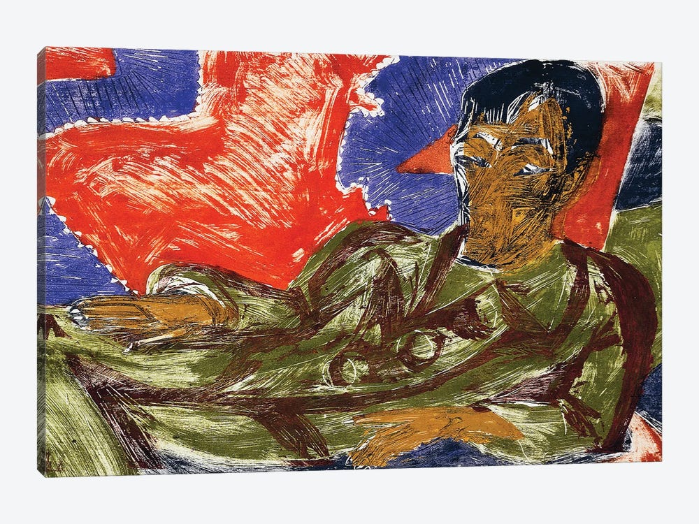 Portrait Of The Painter Otto Mueller, 1915 - Canvas Print