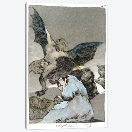 Snitches? (Color Illustration From Los Caprichos), 1799 Canvas Print #BMN7042} by Francisco Goya Canvas Wall Art