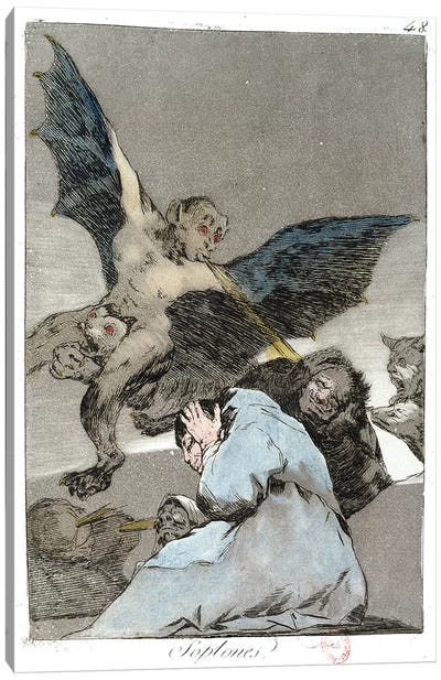 Snitches? (Color Illustration From Los Caprichos), 1799 Canvas Art Print - Romanticism Art