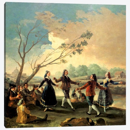 Dance On The Banks Of The River Manzanares, 1777 Canvas Print #BMN7043} by Francisco Goya Canvas Art