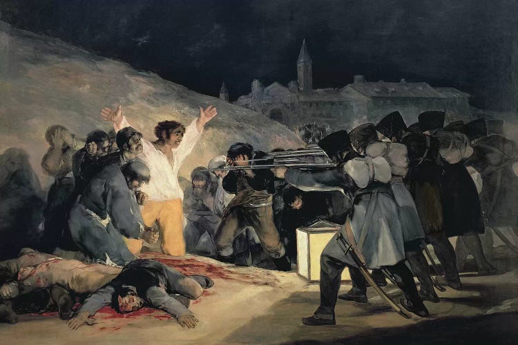 Execution Of The Defenders Of Madrid (3rd May, 1808), 1814 by Francisco Goya wall art