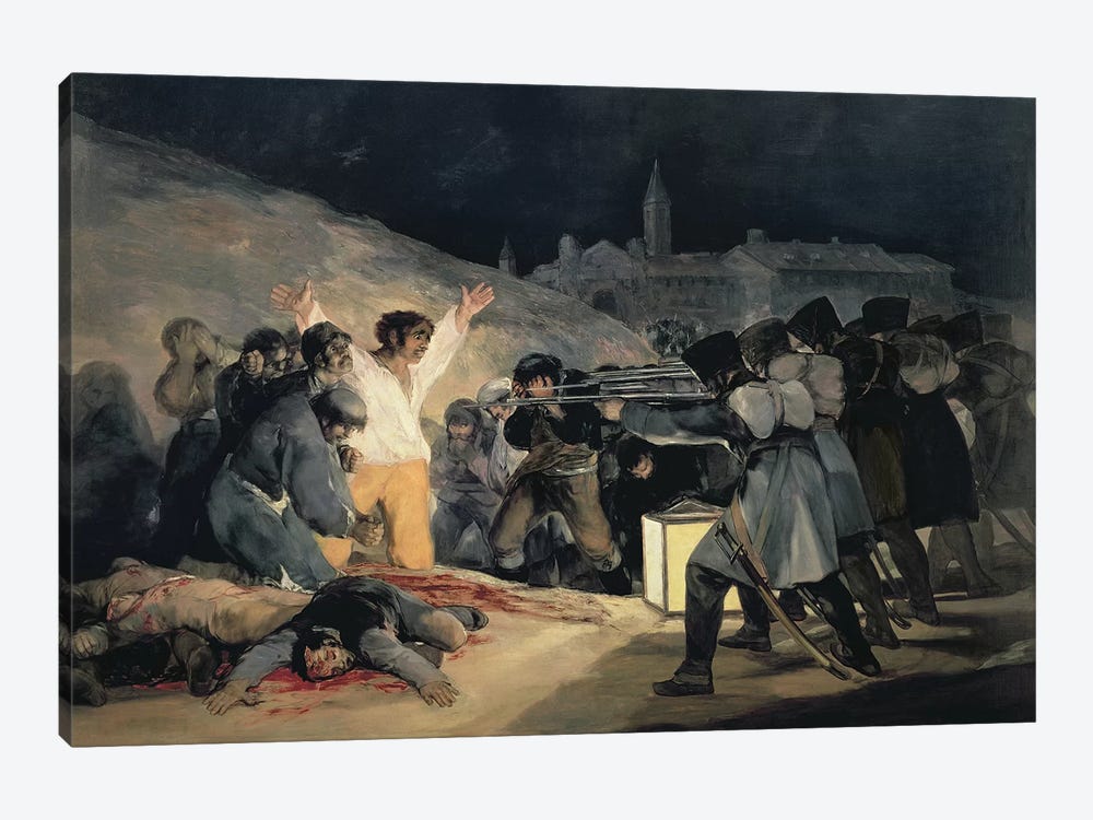 Execution Of The Defenders Of Madrid (3rd May, 1808), 1814 by Francisco Goya 1-piece Canvas Art Print