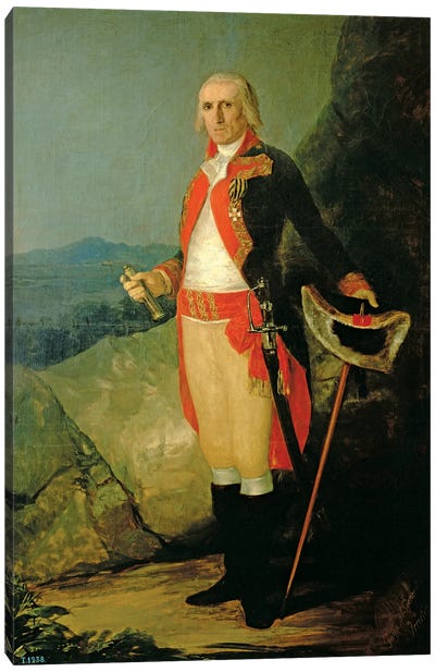 General Jose de Urrutia, 1798 Canvas Art Print - Francisco Goya