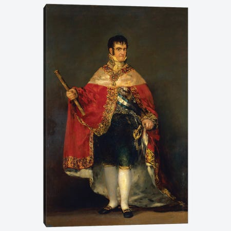 Portrait Of Ferdinand VII, 1814 Canvas Print #BMN7048} by Francisco Goya Canvas Artwork