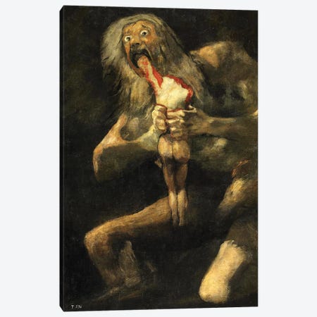 Saturn Devouring One Of His Sons, 1821-23 Canvas Print #BMN7050} by Francisco Goya Canvas Art Print