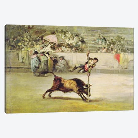 The Agility And Audacity Of Juanito Apinani At The Madrid Arena Canvas Print #BMN7052} by Francisco Goya Canvas Art Print