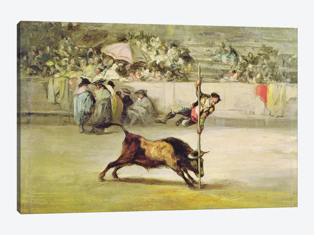 The Agility And Audacity Of Juanito Apinani At The Madrid Arena by Francisco Goya 1-piece Canvas Artwork