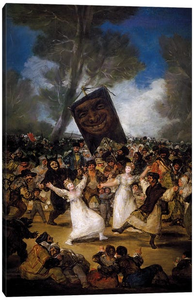 The Burial Of The Sardine (Corpus Christi Festival On Ash Wednesday), c.1812-19 Canvas Art Print - Francisco Goya