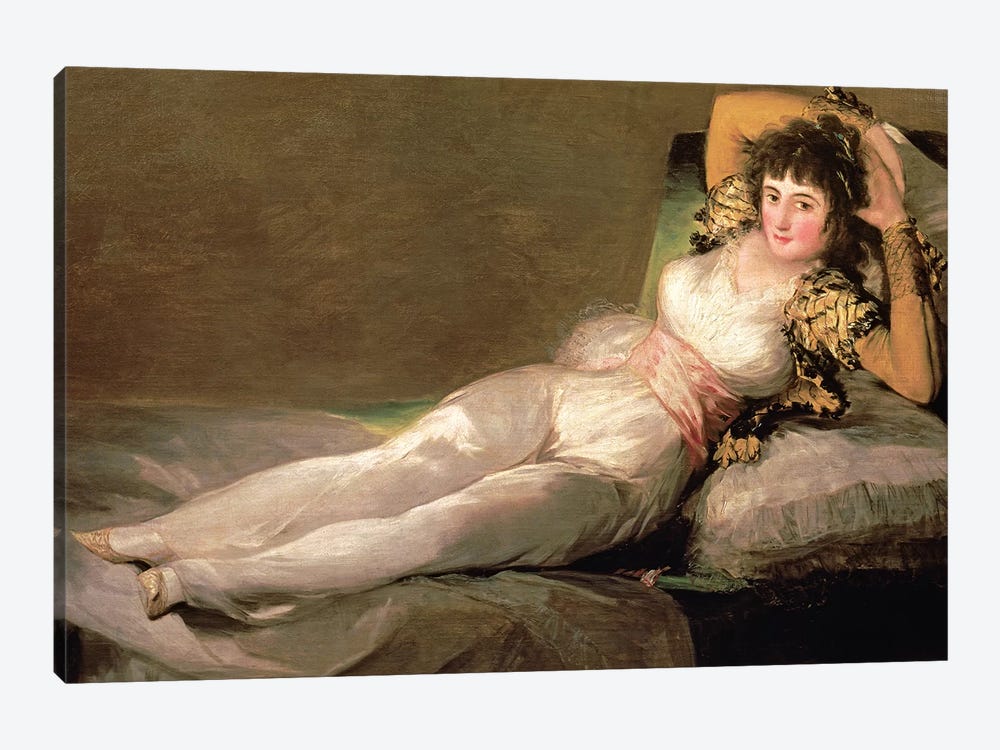 The Clothed Maja, c.1800 by Francisco Goya 1-piece Canvas Art Print