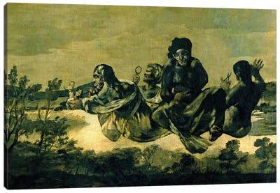The Fates, 1819-23 Canvas Art Print - Francisco Goya