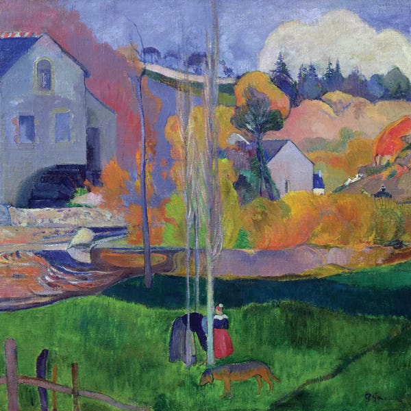 Brittany: Brittany Landscape: the David Mill, 1894  by Paul Gauguin