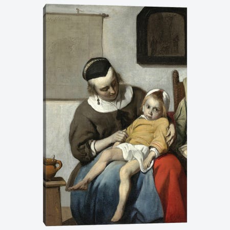 The Sick Child, c.1664-66 Canvas Print #BMN7065} by Gabriel Metsu Canvas Print