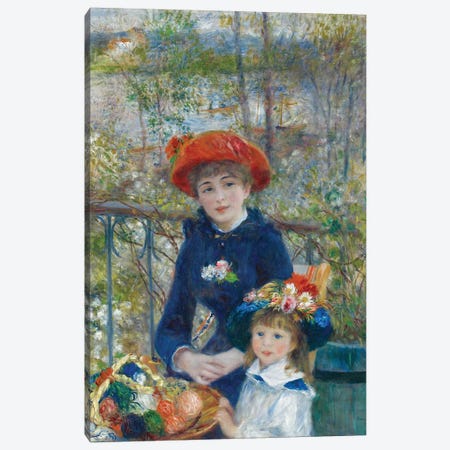 Two Sisters, or On The Terrace, 1881 Canvas Print #BMN706} by Pierre Auguste Renoir Canvas Wall Art