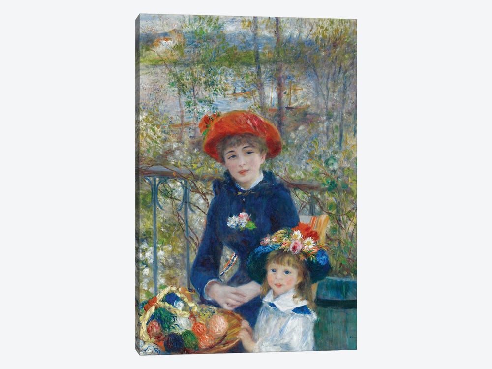 Two Sisters, or On The Terrace, 1881 by Pierre Auguste Renoir 1-piece Canvas Art