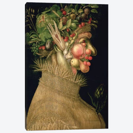 Summer, 1563 Canvas Print #BMN7070} by Giuseppe Arcimboldo Art Print