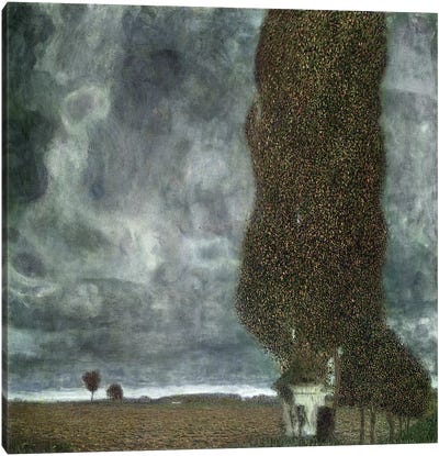 Approaching Thunderstorm (The Large Poplar II), 1903 Canvas Art Print - Gustav Klimt