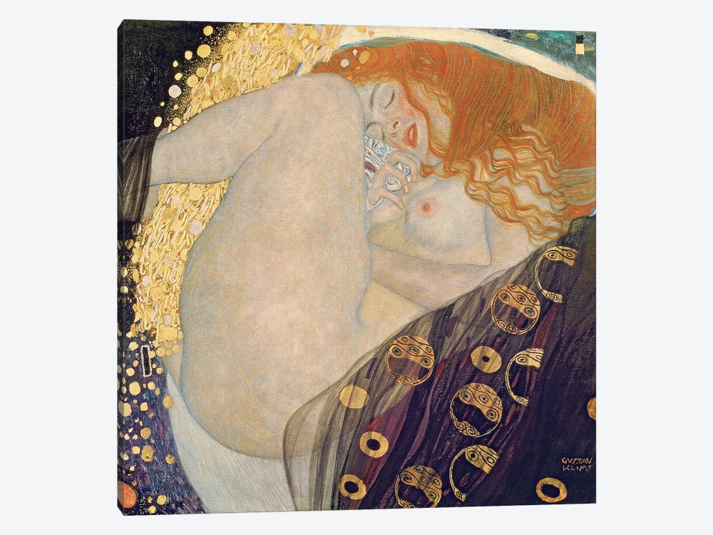 Danae, 1907-08 by Gustav Klimt 1-piece Canvas Art Print