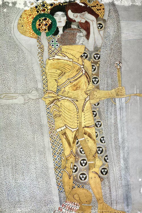 Detail Of The Knight, Beethoven Frieze, 1902 by Gustav Klimt wall art