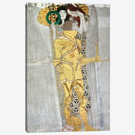 Detail Of The Knight, Beethoven Frieze, 1902 Canvas Print #BMN7078} by Gustav Klimt Canvas Art Print