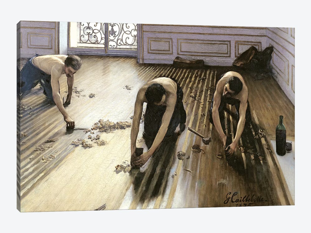 The Parquet Planers, 1875 by Gustave Caillebotte 1-piece Canvas Art